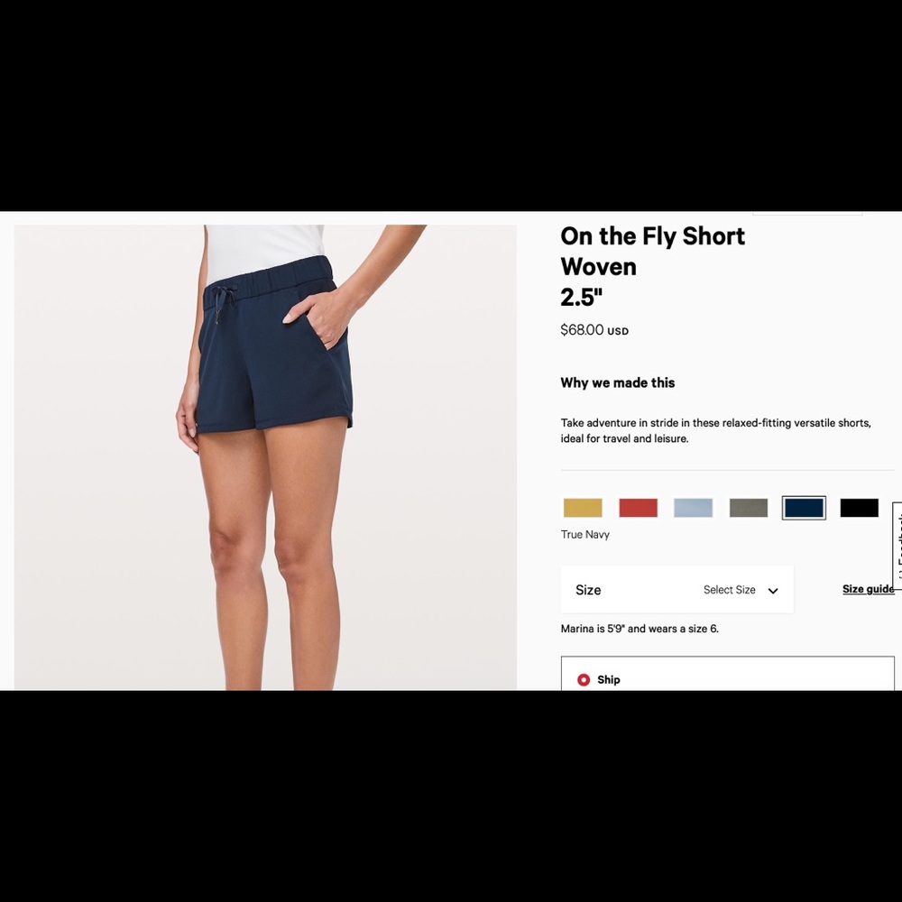 On the Fly Lululemon Shorts Navy